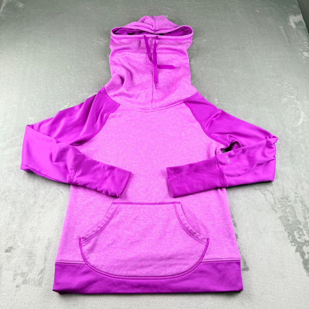 Champion Duo Dry Women's Medium Purple Cowl Neck Hoodie Pullover Long Sleeve